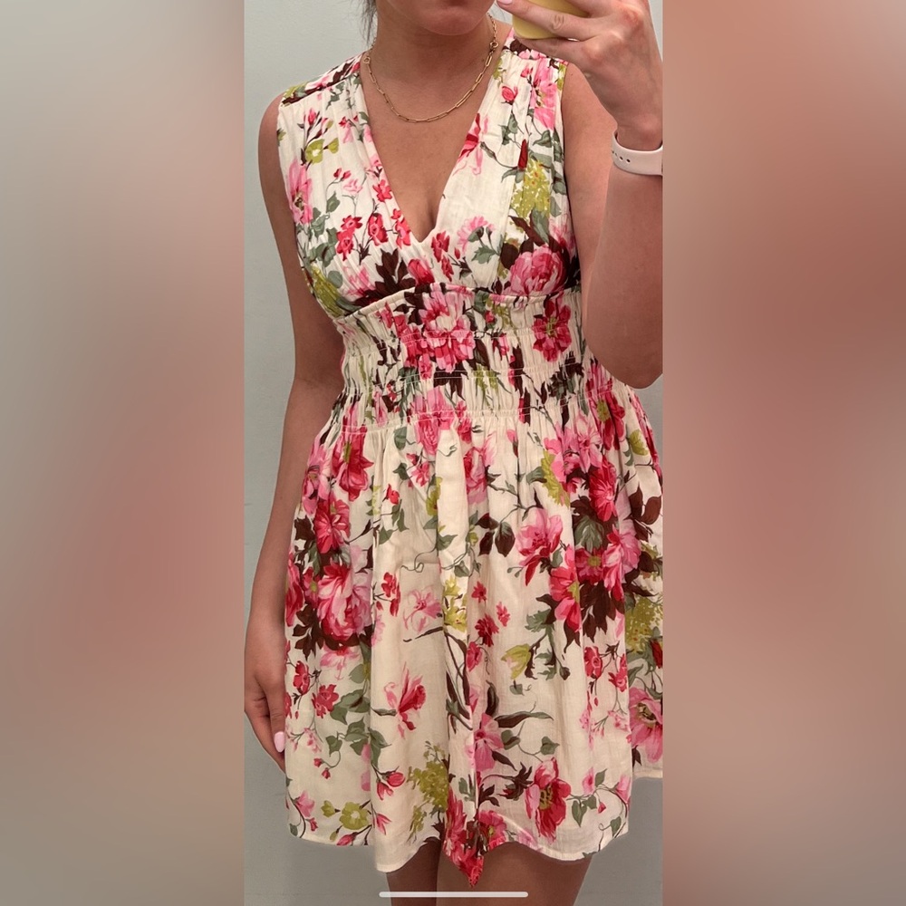 Abercrombie & Fitch Floral Mini Dress - Pink and Cream